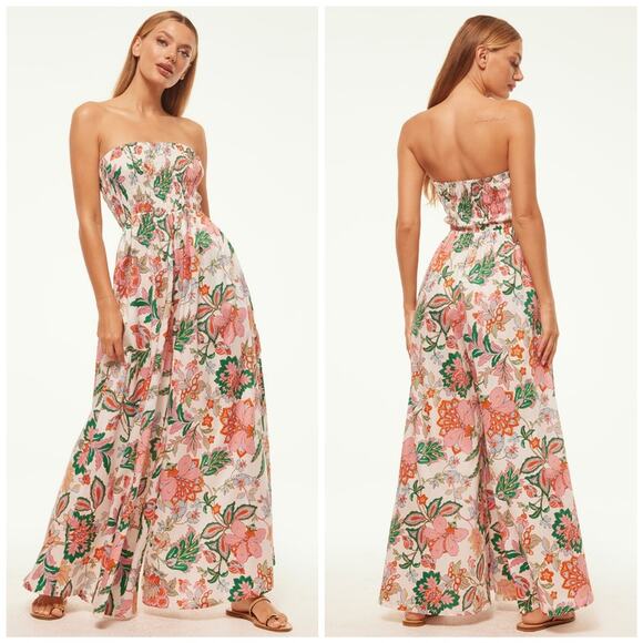 MISA Los Angeles Andrea Jumpsuit Floral Wide Leg Size Large - Picture 5 of 16